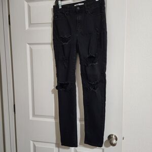 KanCan Black Ripped Skinny Jeans